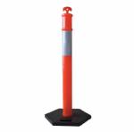 ORANGE 45" DELINEATOR POST W/ #12 BASE